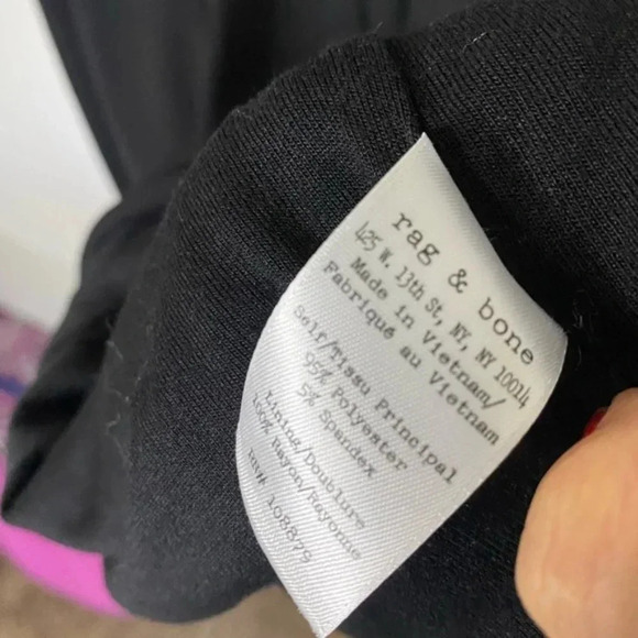 Rag & Bone Vela Cutout Shoulder Dress LBD Sheath Sleeveless Black Medium - Picture 5 of 8